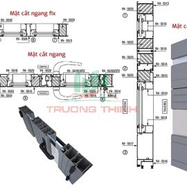 Cửa đi 2 cánh nhôm Xingfa Bình Dương