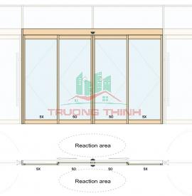Cửa kính tự động khung nhôm