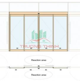 Cửa kính tự động khung nhôm