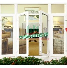 Cửa nhựa lõi thép 4 cánh mở quay